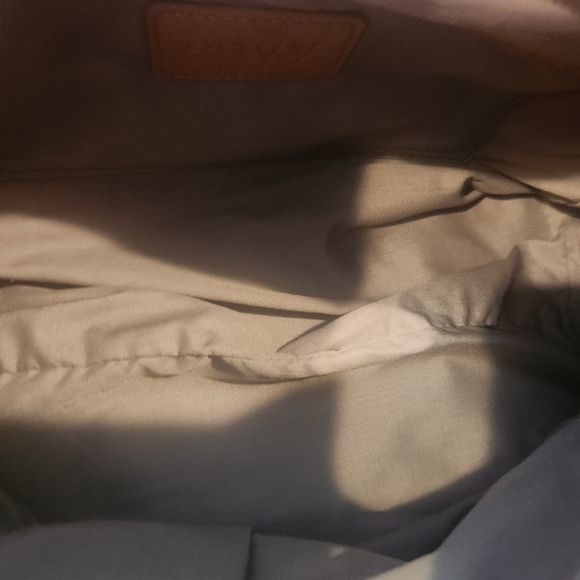 Envy orange,  purple, tan, and gold shoulder bag. Carried once. - Picture 7 of 8